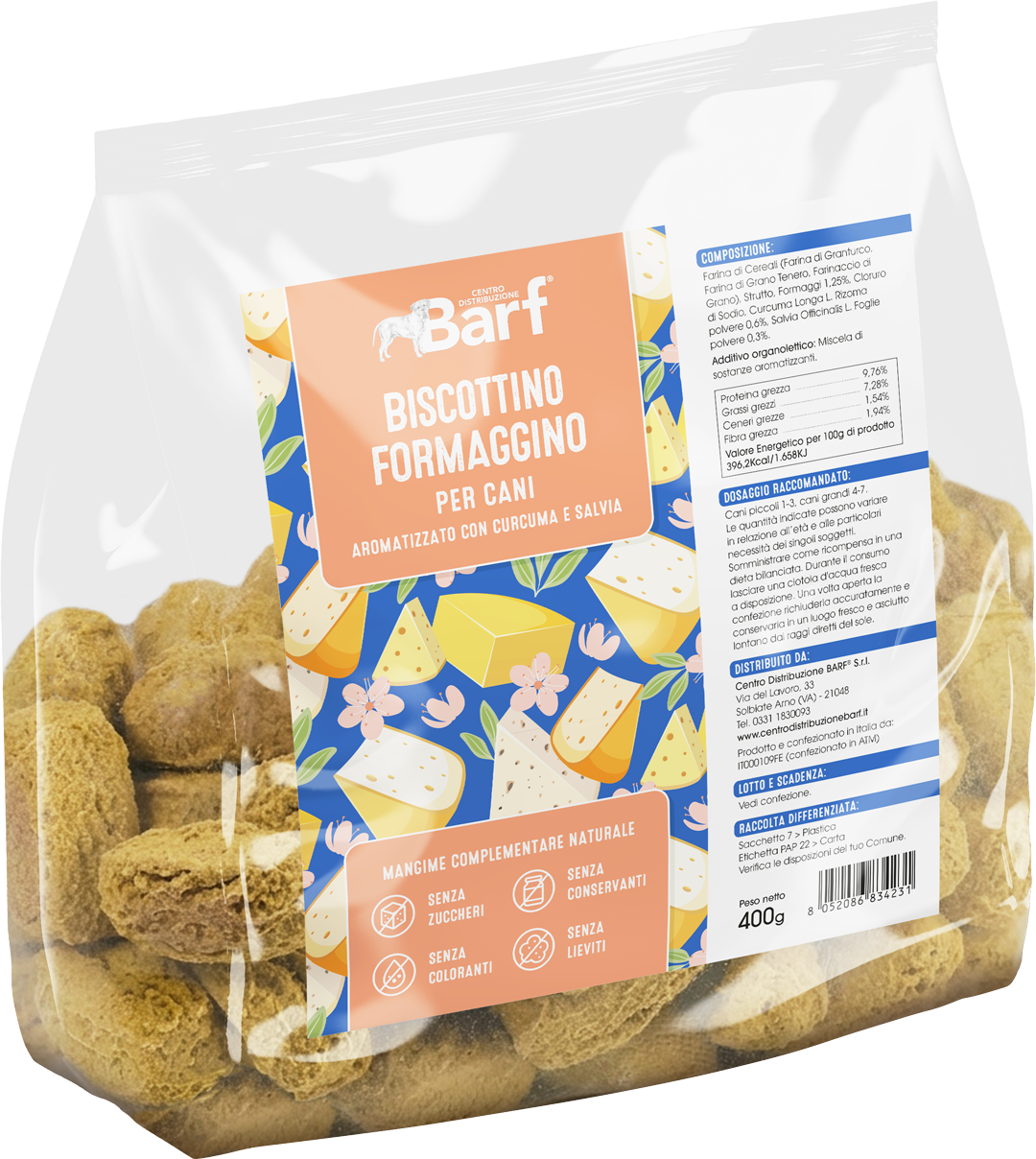 Biscottino formaggino per cani